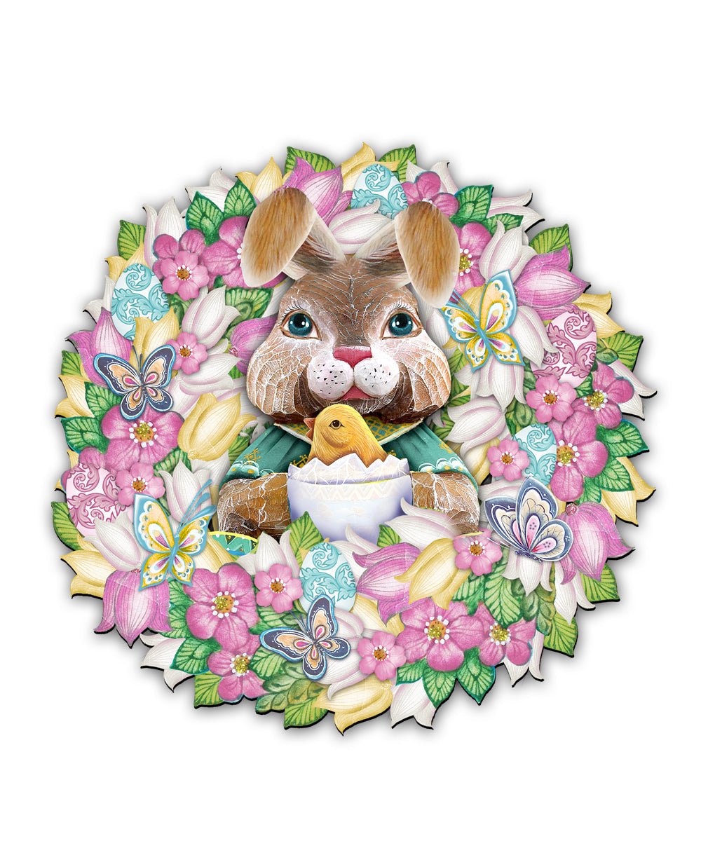 Bunny Holiday Door Wreath by G. DeBrekht by G. DeBrekht