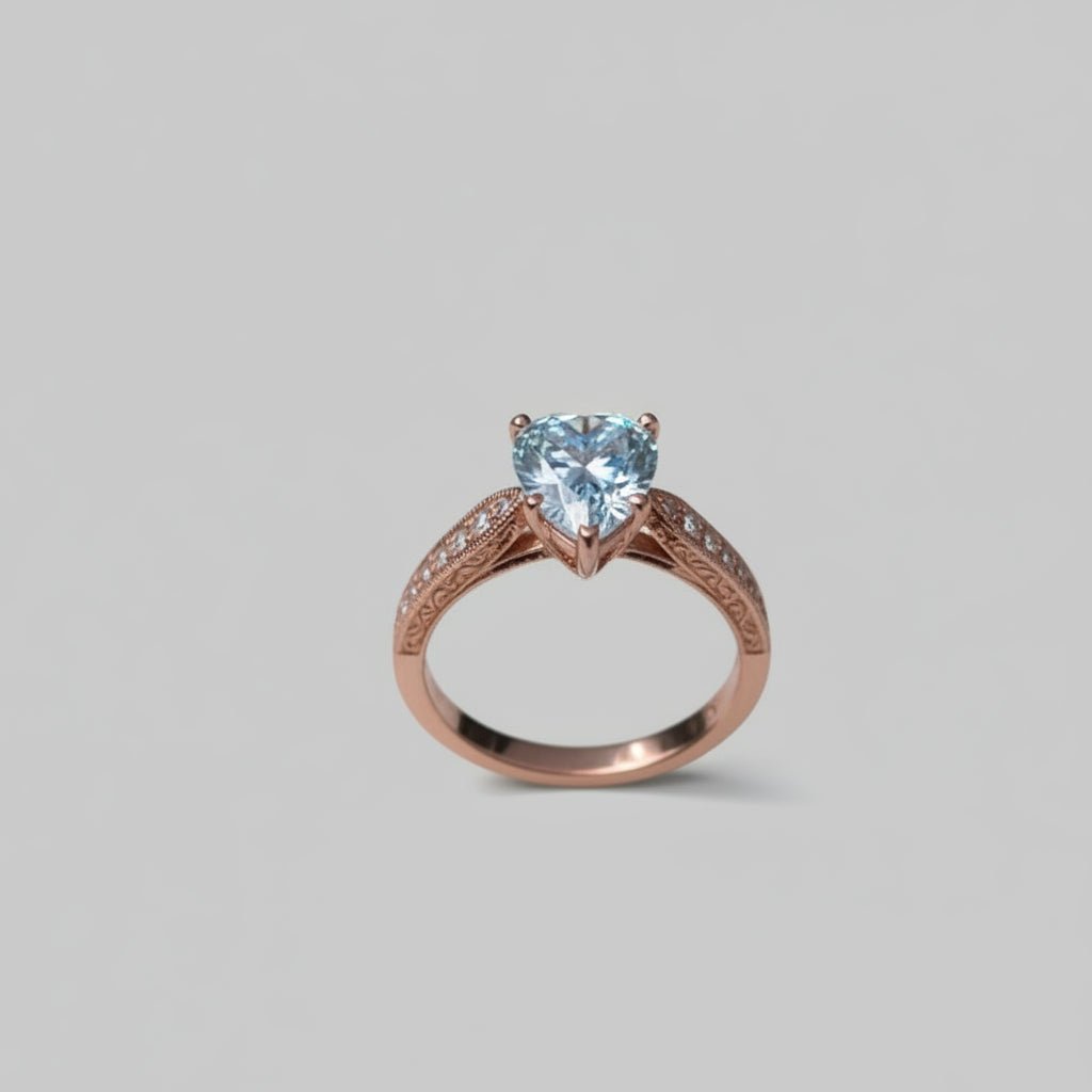 3CT Marquise Vintage Moissanite Ring with Diamond Accents by EonJewelery