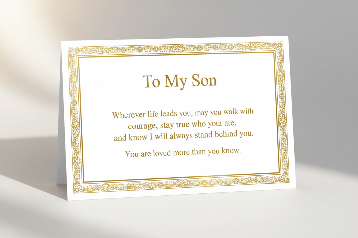 To My Son — Cross Necklace Holiday Gift Set With Message Card by JT's