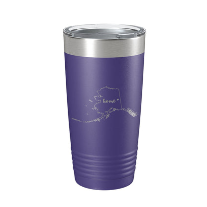 Alaska Tumbler Home State Travel Mug Insulated Laser Engraved Map Coffee Cup 20 oz by CarveBright