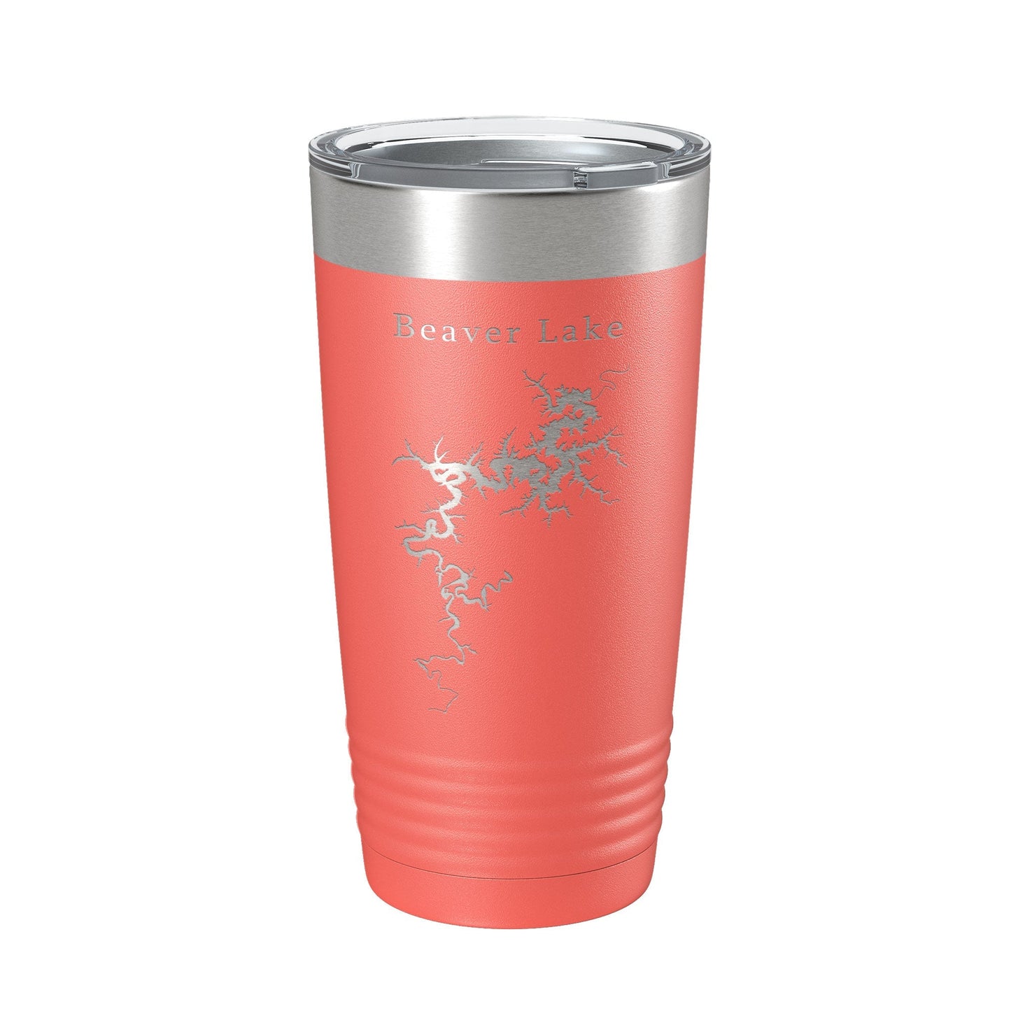 Beaver Lake Map Tumbler Travel Mug Insulated Laser Engraved Coffee Cup Arkansas 20 oz by CarveBright