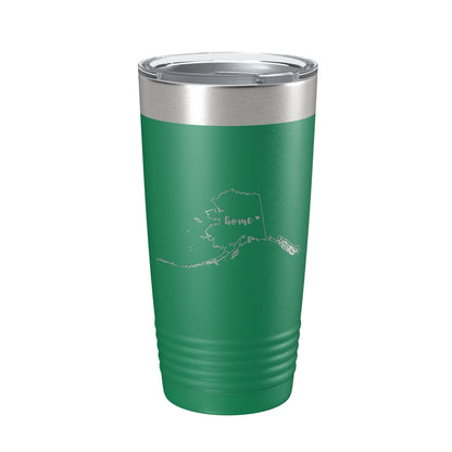 Alaska Tumbler Home State Travel Mug Insulated Laser Engraved Map Coffee Cup 20 oz by CarveBright