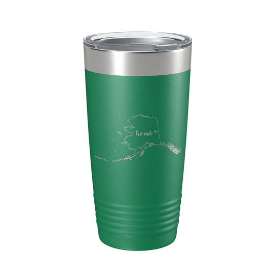 Alaska Tumbler Home State Travel Mug Insulated Laser Engraved Map Coffee Cup 20 oz by CarveBright