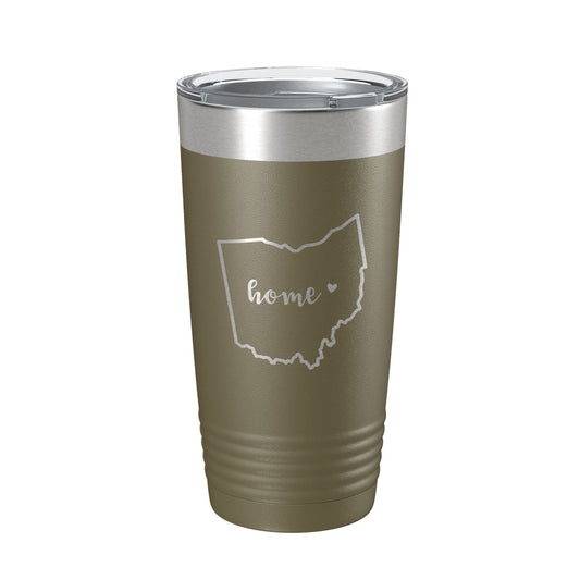 Ohio Tumbler Home State Travel Mug Insulated Laser Engraved Map Coffee Cup 20 oz by CarveBright