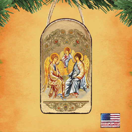 Testament Trinity Religious Orthodox Sacred Icon Ornament - Inspirational Icon Decor - 87015 by Designocracy