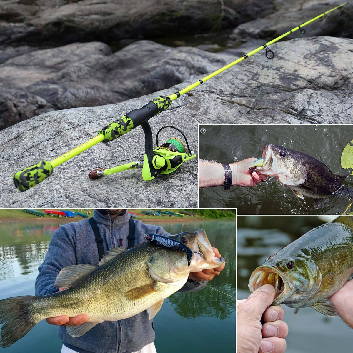 Sougayilang Fishing Rod Set Travel Fishing Combo ForeverGifts's Studio