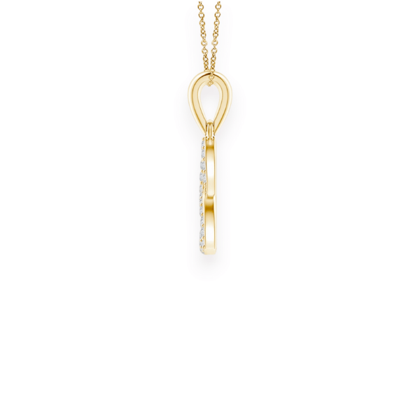 14K Solid Gold Trinity Knot Diamond Necklace by Triple C Diamond's