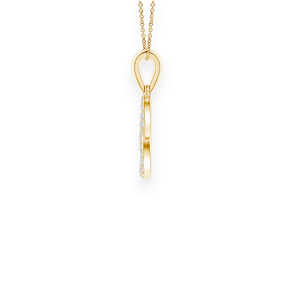 14K Solid Gold Trinity Knot Diamond Necklace by Triple C Diamond's