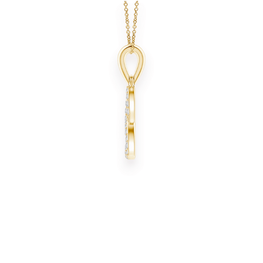 14K Solid Gold Trinity Knot Diamond Necklace by Triple C Diamond's