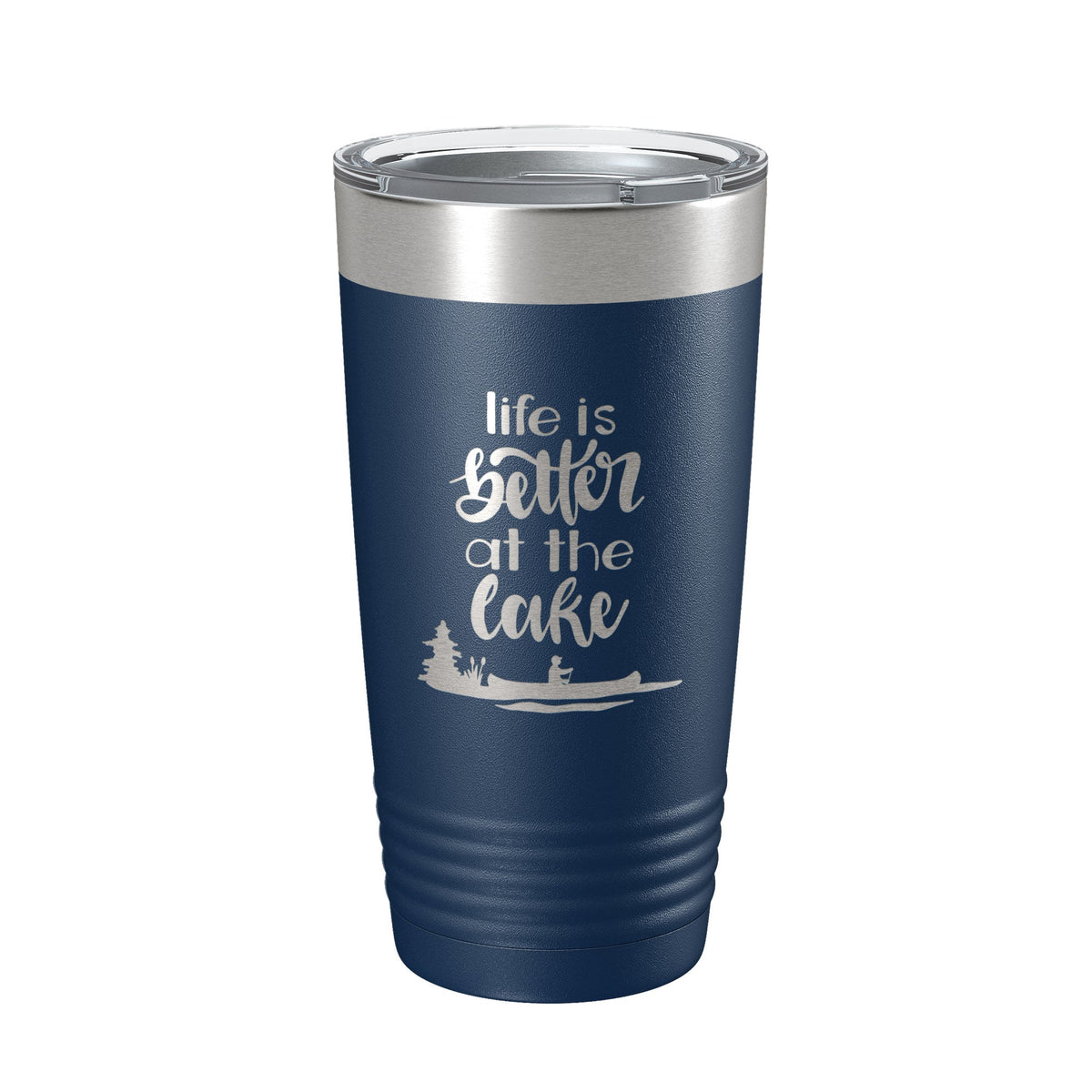 Life is Better at the Lake Lake Life Tumbler Travel Mug Insulated Laser Engraved Coffee Cup 20 oz by CarveBright