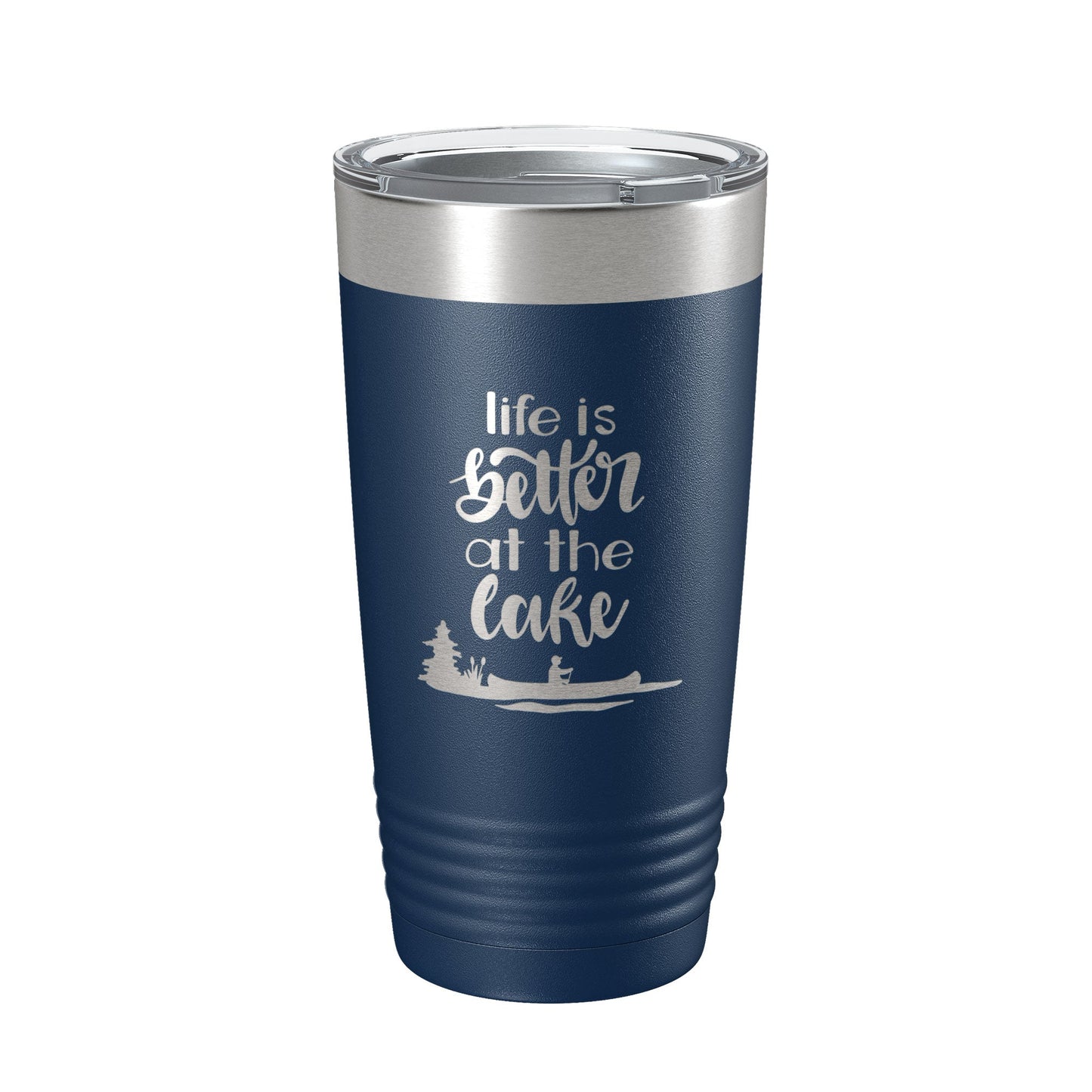 Life is Better at the Lake Lake Life Tumbler Travel Mug Insulated Laser Engraved Coffee Cup 20 oz by CarveBright