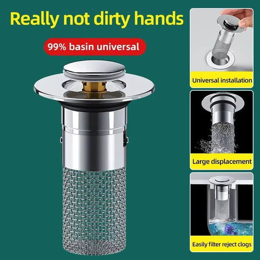 Universal Pop-Up Sink Stopper & Strainer (Anti-Clog & Odor Proof) ForeverGifts's Studio