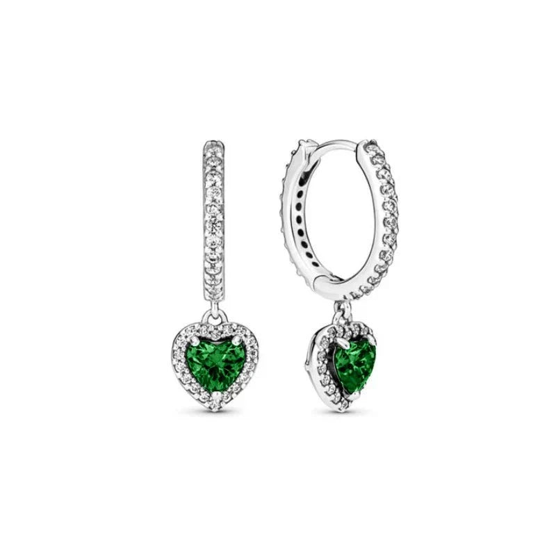Valentine's Day Sapphire Earrings (Green) by OBA