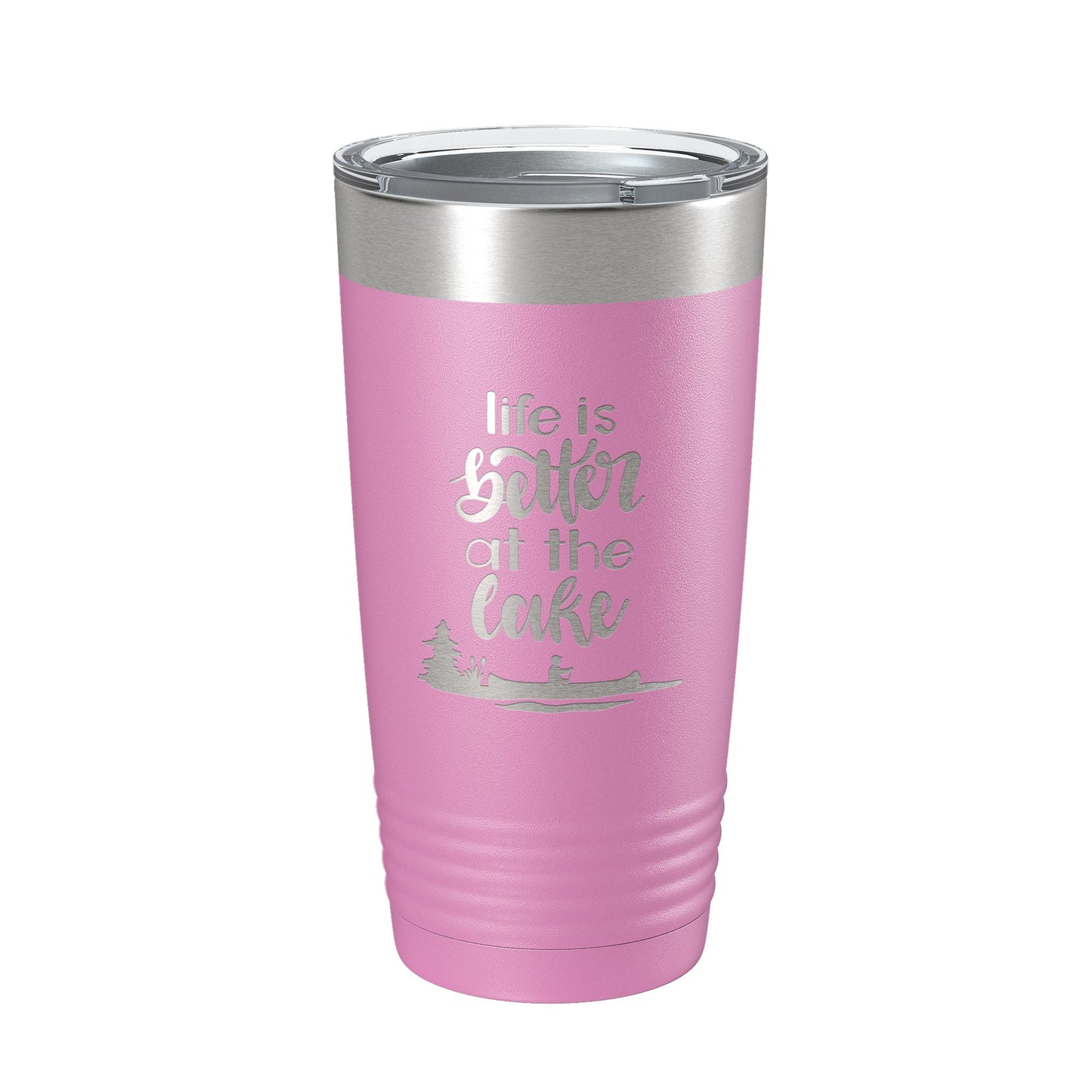 Life is Better at the Lake Lake Life Tumbler Travel Mug Insulated Laser Engraved Coffee Cup 20 oz by CarveBright