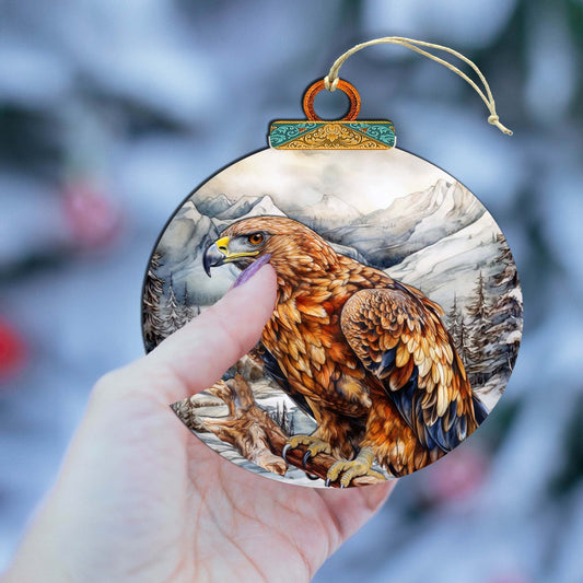 Golden Eagle Majesty Wooden Ornaments by G.Debrekht - Wildlife Holiday Decor - 870062 by G. DeBrekht