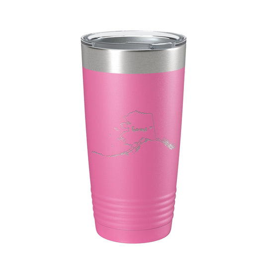 Alaska Tumbler Home State Travel Mug Insulated Laser Engraved Map Coffee Cup 20 oz by CarveBright