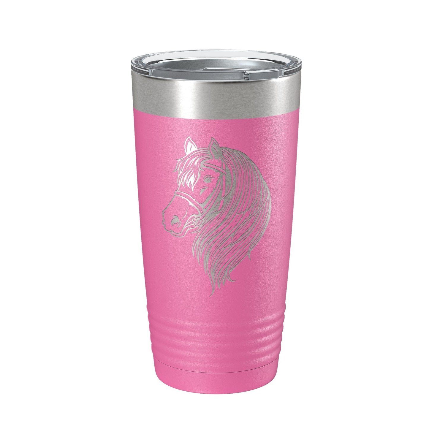 Horse Face Tumbler Horseback Rider Travel Mug Equestrian Gift Insulated Laser Engraved Coffee Cup Horse Lover Farmer 20 oz by CarveBright