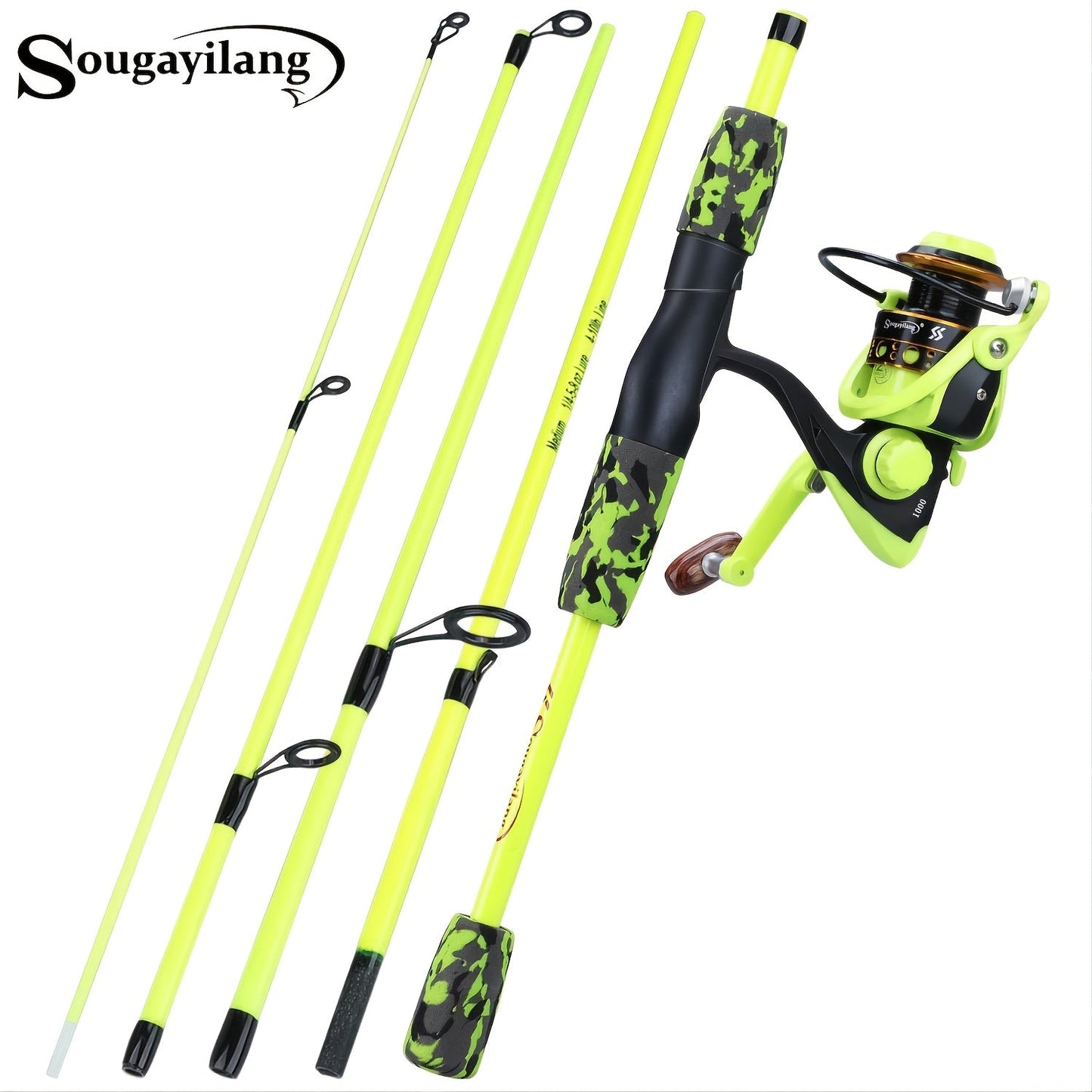 Sougayilang Fishing Rod Set Travel Fishing Combo ForeverGifts's Studio
