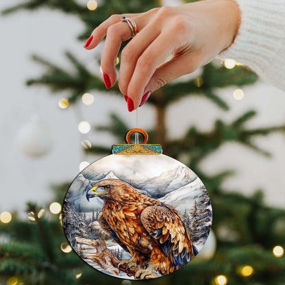 Golden Eagle Majesty Wooden Ornaments by G.Debrekht - Wildlife Holiday Decor - 870062 by G. DeBrekht