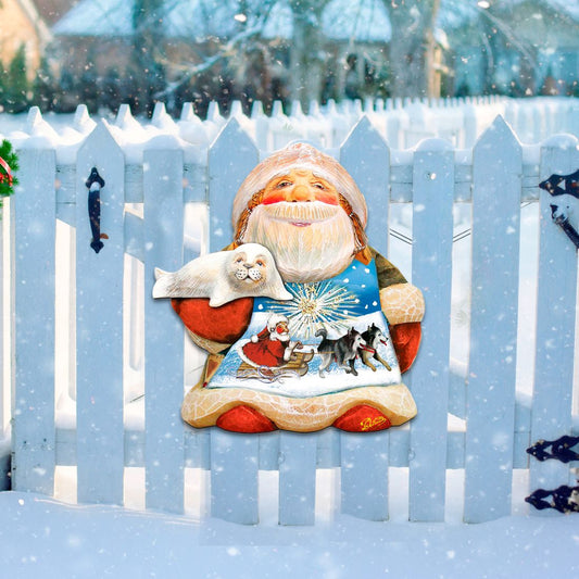 Northern Light Santa Holiday Door Decor by G. DeBrekht - Christmas Decor - 8151844H by G. DeBrekht