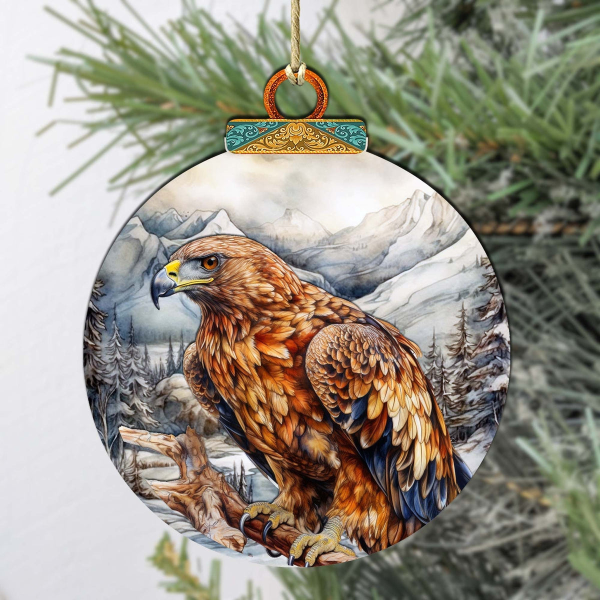 Golden Eagle Majesty Wooden Ornaments by G.Debrekht - Wildlife Holiday Decor - 870062 by G. DeBrekht