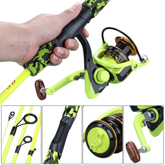 Sougayilang Fishing Rod Set Travel Fishing Combo ForeverGifts's Studio