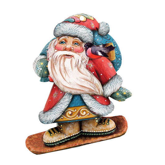 Snowboarding Santa Christmas Door Decor by G. DeBrekht - Christmas Santa Snowman Decor - 8119171H by G. DeBrekht