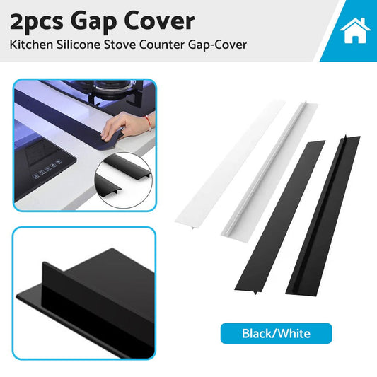 2PCS Kitchen Silicone Stove Counter Gap-Cover Oven Guard Spill Seal Slit Filler Easy pick box