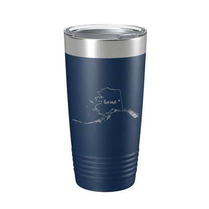 Alaska Tumbler Home State Travel Mug Insulated Laser Engraved Map Coffee Cup 20 oz by CarveBright