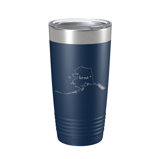 Alaska Tumbler Home State Travel Mug Insulated Laser Engraved Map Coffee Cup 20 oz by CarveBright
