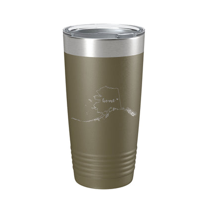 Alaska Tumbler Home State Travel Mug Insulated Laser Engraved Map Coffee Cup 20 oz by CarveBright