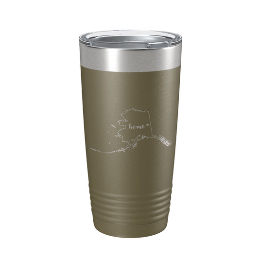 Alaska Tumbler Home State Travel Mug Insulated Laser Engraved Map Coffee Cup 20 oz by CarveBright