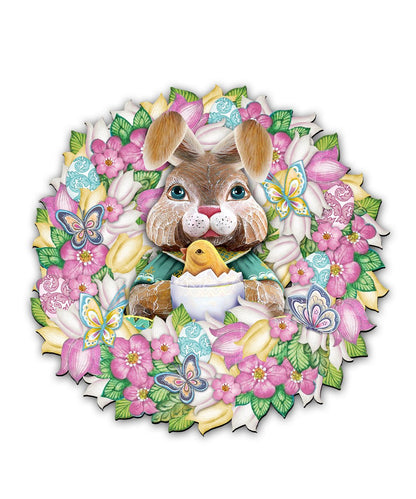 Bunny Holiday Door Wreath by G. DeBrekht by G. DeBrekht