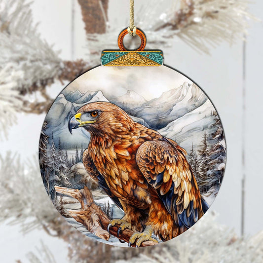 Golden Eagle Majesty Wooden Ornaments by G.Debrekht - Wildlife Holiday Decor - 870062 by G. DeBrekht
