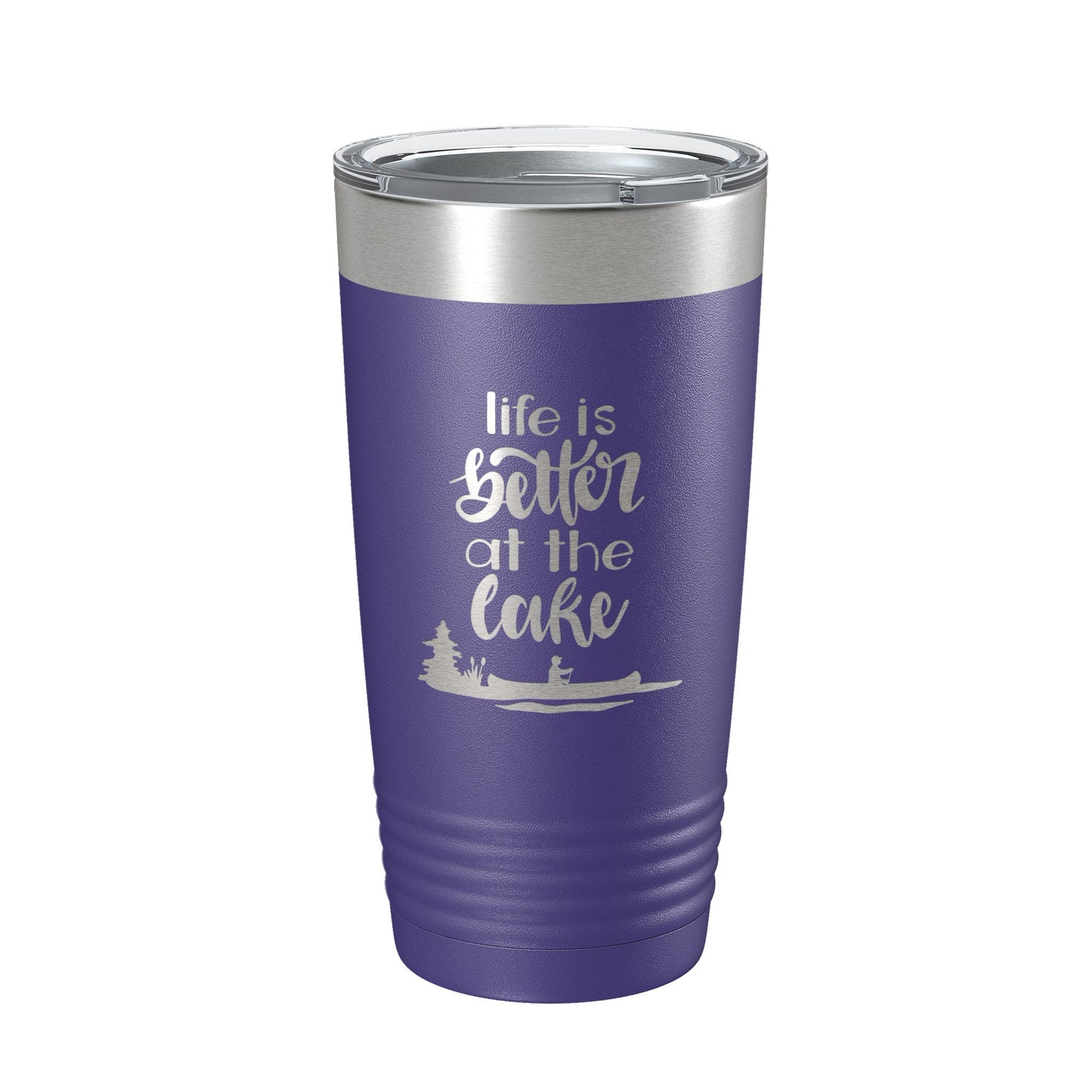 Life is Better at the Lake Lake Life Tumbler Travel Mug Insulated Laser Engraved Coffee Cup 20 oz by CarveBright