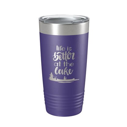 Life is Better at the Lake Lake Life Tumbler Travel Mug Insulated Laser Engraved Coffee Cup 20 oz by CarveBright