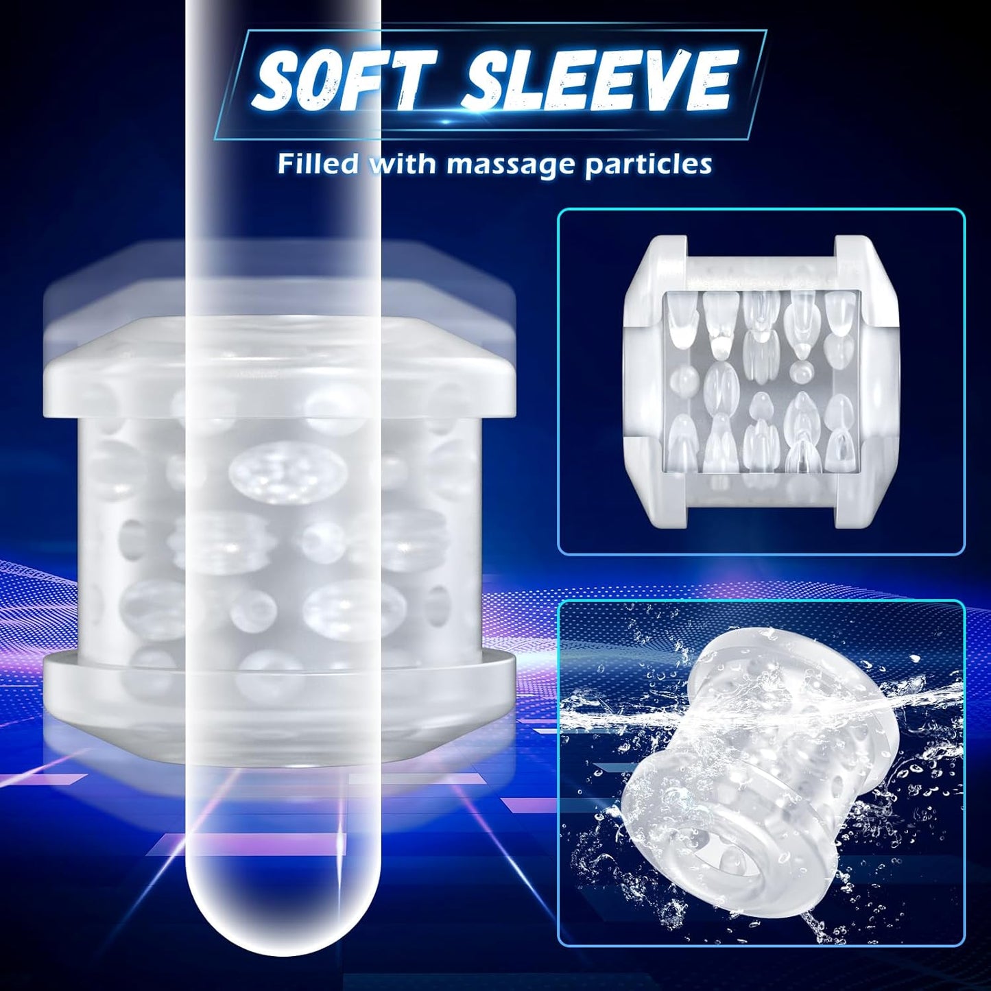 ScepterPlay Automatic Vibrating Thrusting Masturbator with Ribbed Dual Sleeve SinfulX