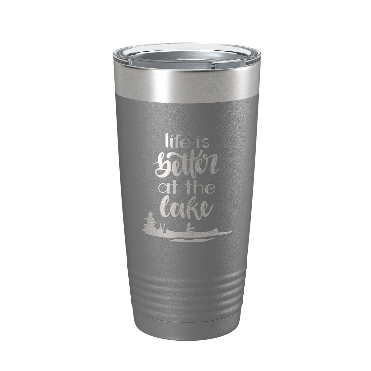 Life is Better at the Lake Lake Life Tumbler Travel Mug Insulated Laser Engraved Coffee Cup 20 oz by CarveBright