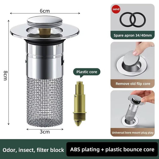Universal Pop-Up Sink Stopper & Strainer (Anti-Clog & Odor Proof) ForeverGifts's Studio