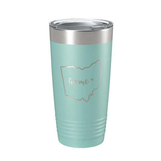Ohio Tumbler Home State Travel Mug Insulated Laser Engraved Map Coffee Cup 20 oz by CarveBright