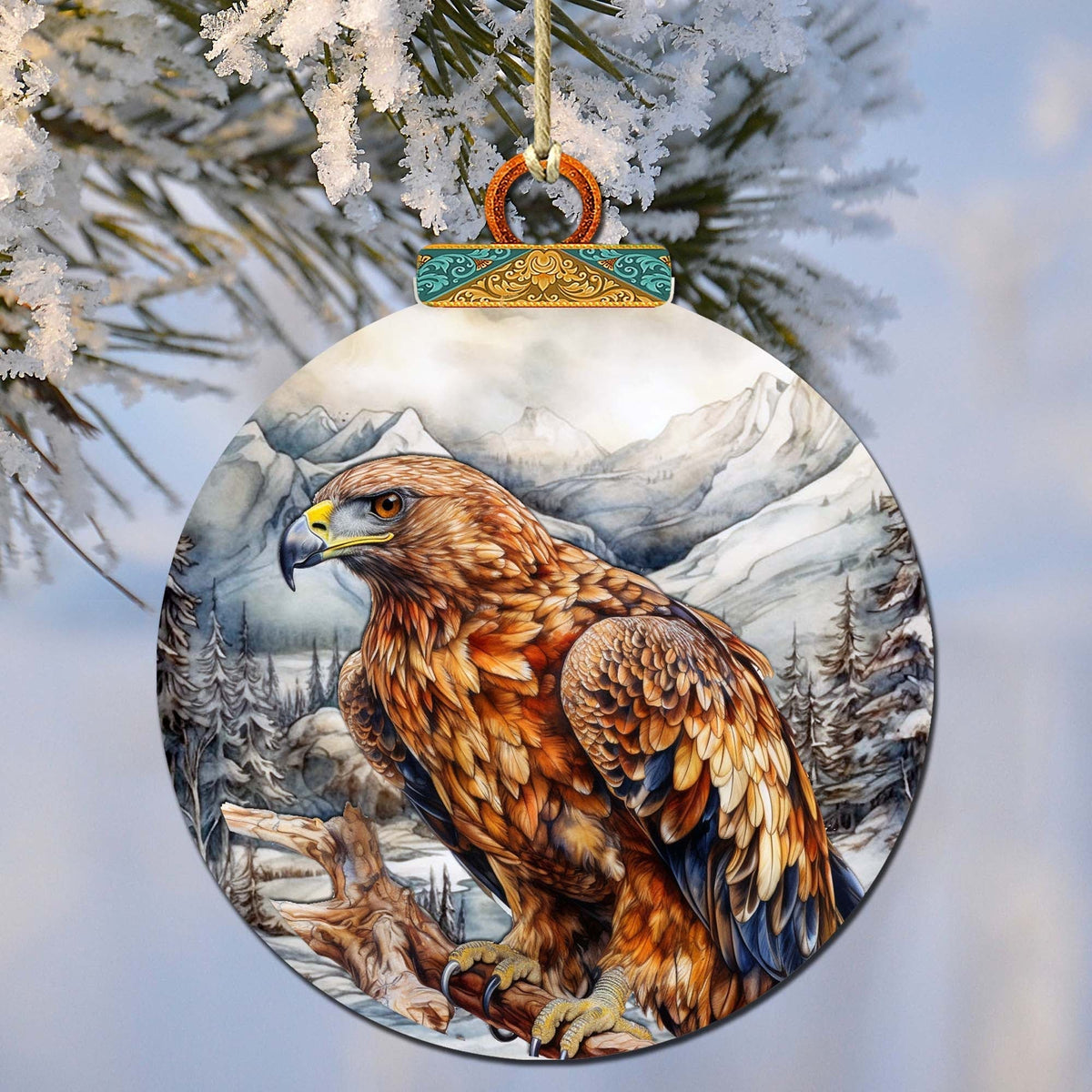 Golden Eagle Majesty Wooden Ornaments by G.Debrekht - Wildlife Holiday Decor - 870062 by G. DeBrekht