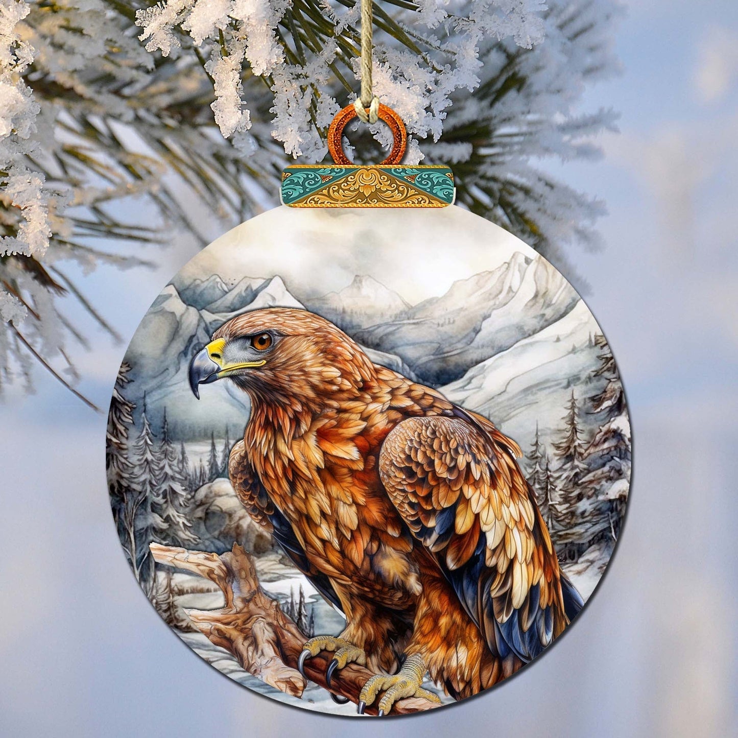 Golden Eagle Majesty Wooden Ornaments by G.Debrekht - Wildlife Holiday Decor - 870062 by G. DeBrekht