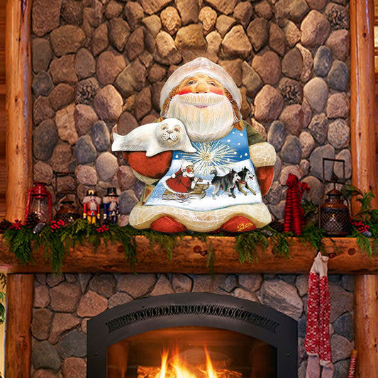 Northern Light Santa Holiday Door Decor by G. DeBrekht - Christmas Decor - 8151844H by G. DeBrekht