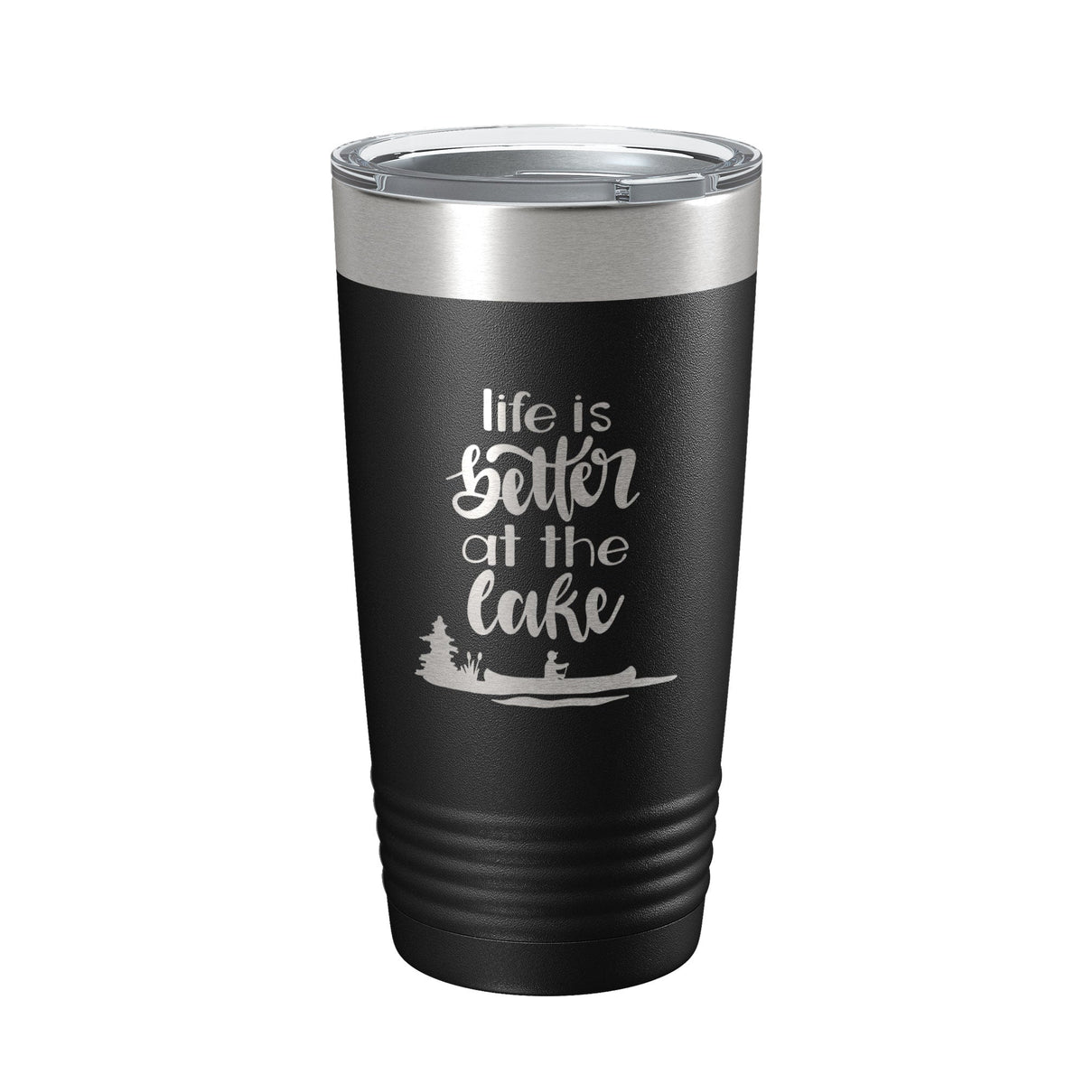 Life is Better at the Lake Lake Life Tumbler Travel Mug Insulated Laser Engraved Coffee Cup 20 oz by CarveBright