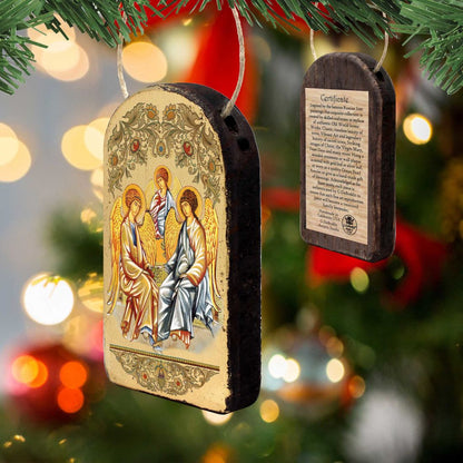 Testament Trinity Religious Orthodox Sacred Icon Ornament - Inspirational Icon Decor - 87015 by Designocracy