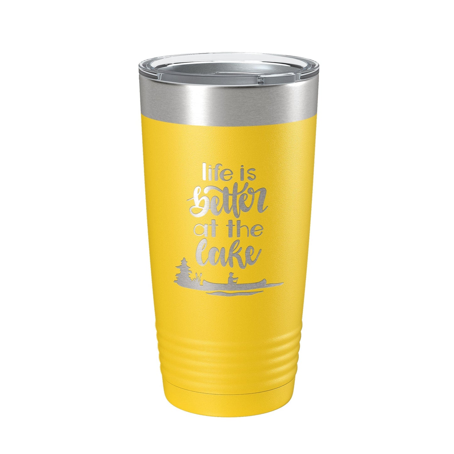 Life is Better at the Lake Lake Life Tumbler Travel Mug Insulated Laser Engraved Coffee Cup 20 oz by CarveBright