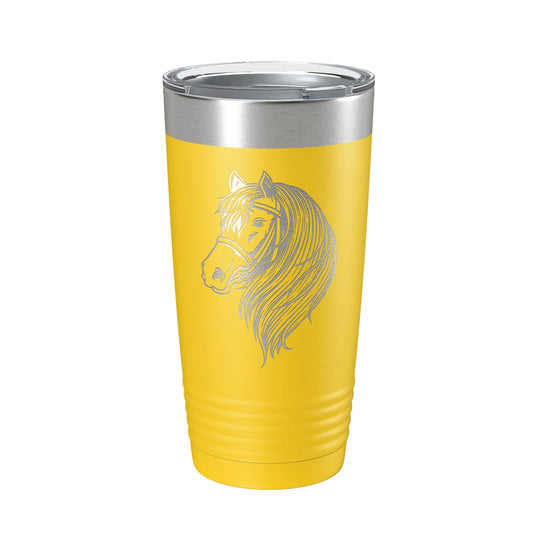 Horse Face Tumbler Horseback Rider Travel Mug Equestrian Gift Insulated Laser Engraved Coffee Cup Horse Lover Farmer 20 oz by CarveBright