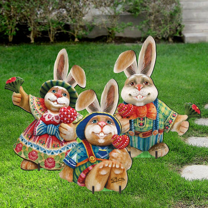 Easter Bunny Family Outdoor Decor by G. DeBrekht by G. DeBrekht