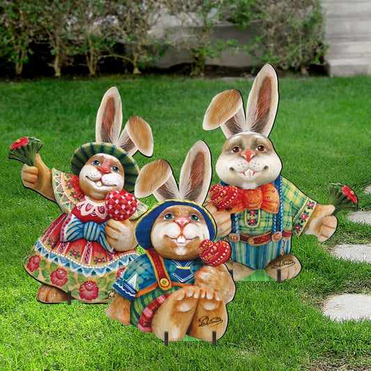 Easter Bunny Family Outdoor Decor by G. DeBrekht by G. DeBrekht