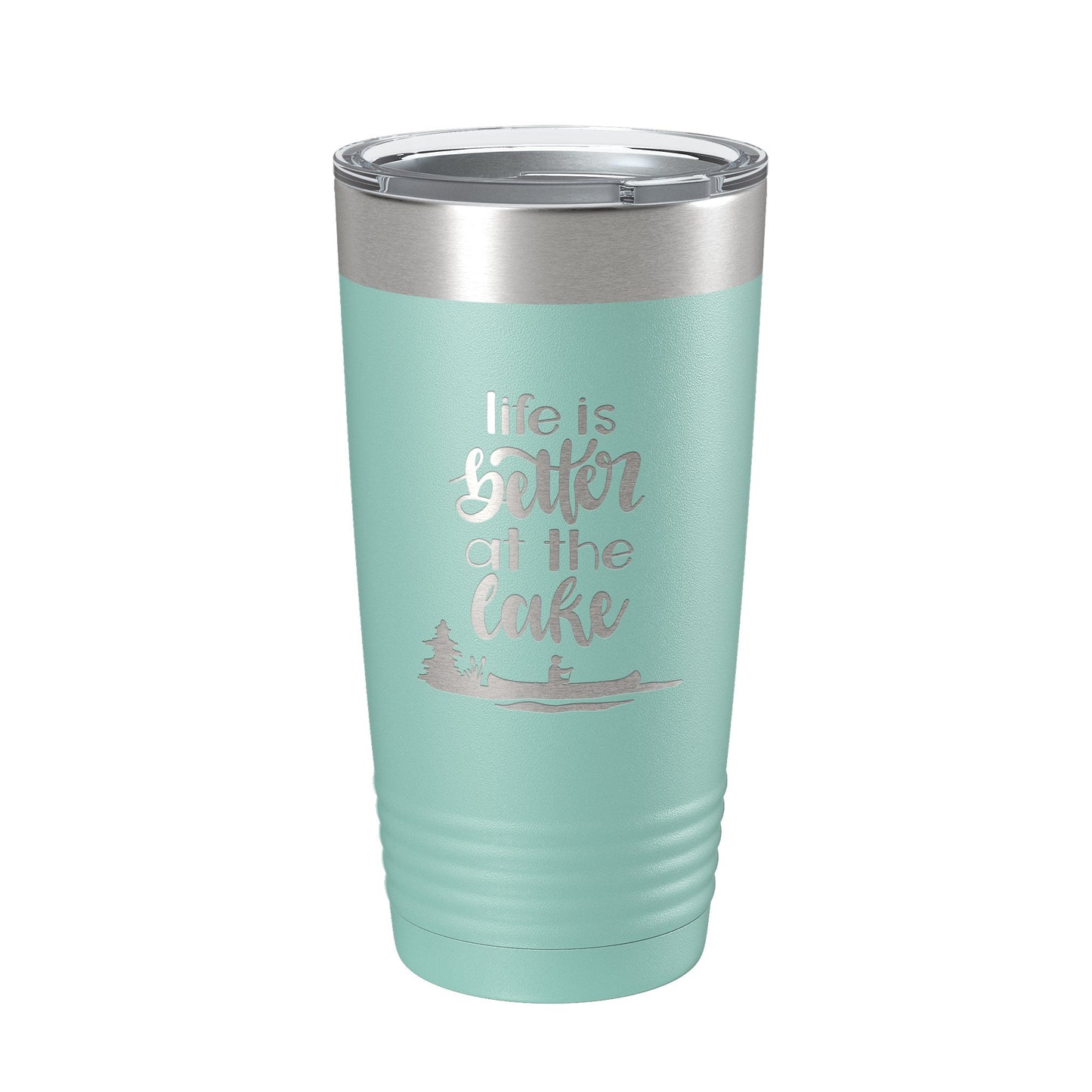 Life is Better at the Lake Lake Life Tumbler Travel Mug Insulated Laser Engraved Coffee Cup 20 oz by CarveBright